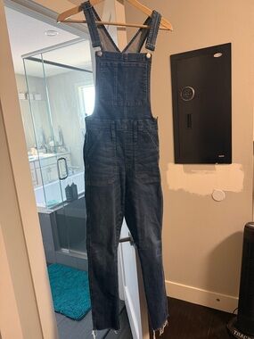Madewell Dark Blue Denim Overalls Jumpsuit